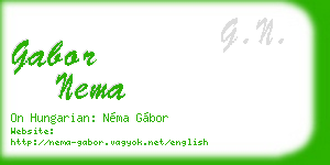 gabor nema business card